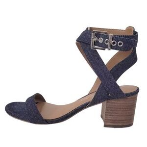 Arturo Chiang denim strappy heel sandals size 8.5
